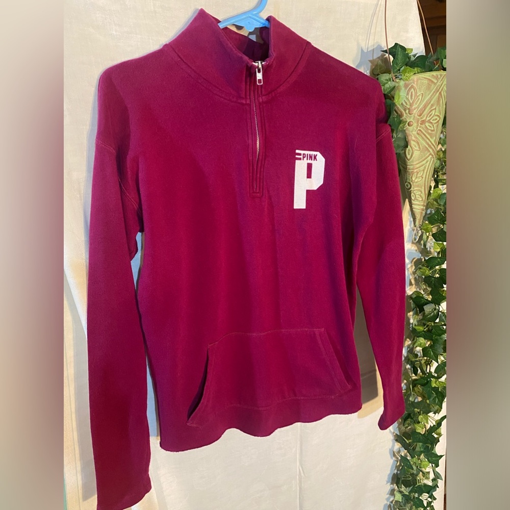 Vs Pink 1/4 zip pullover